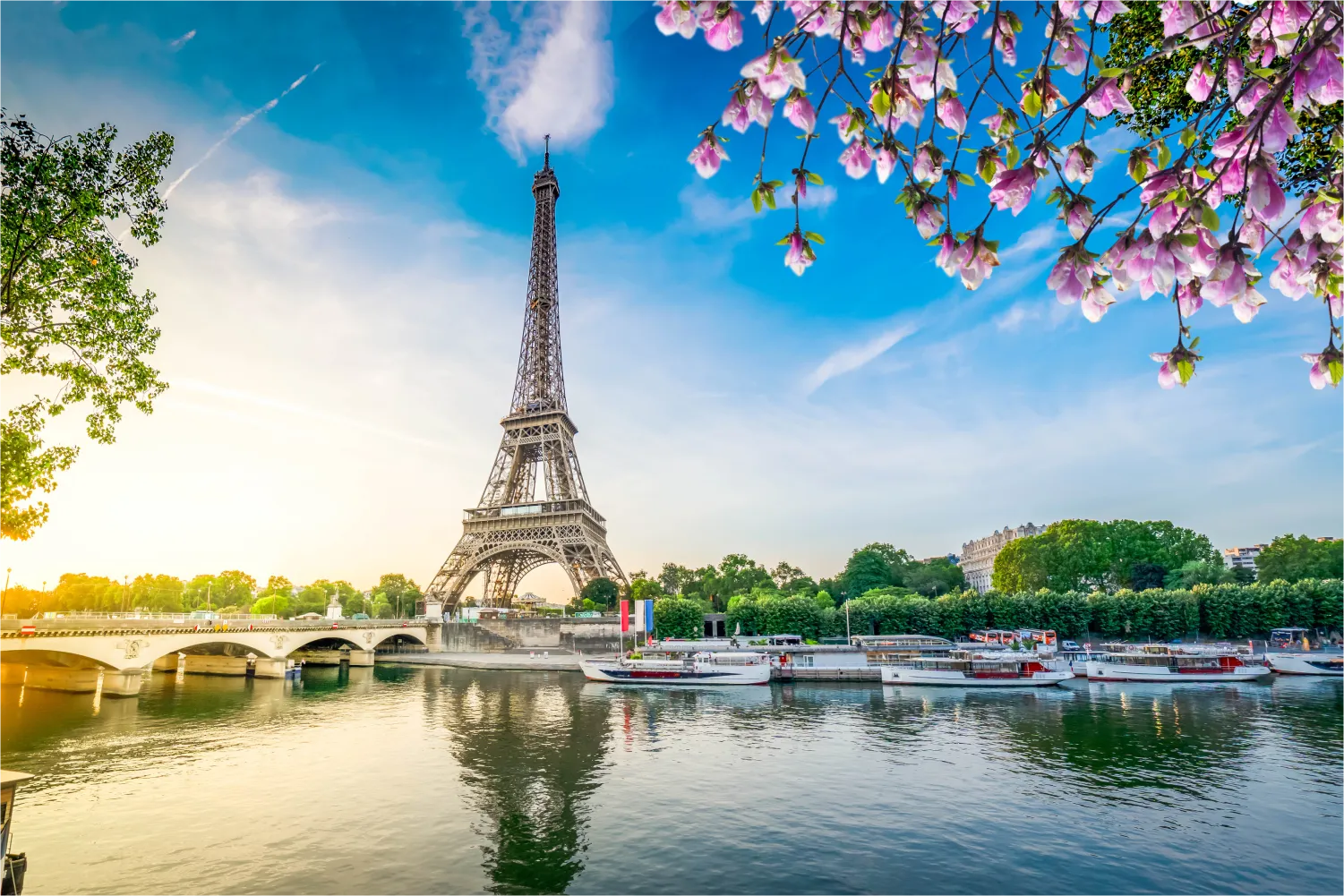 Tour Eiffel Et Fleuve Seine image