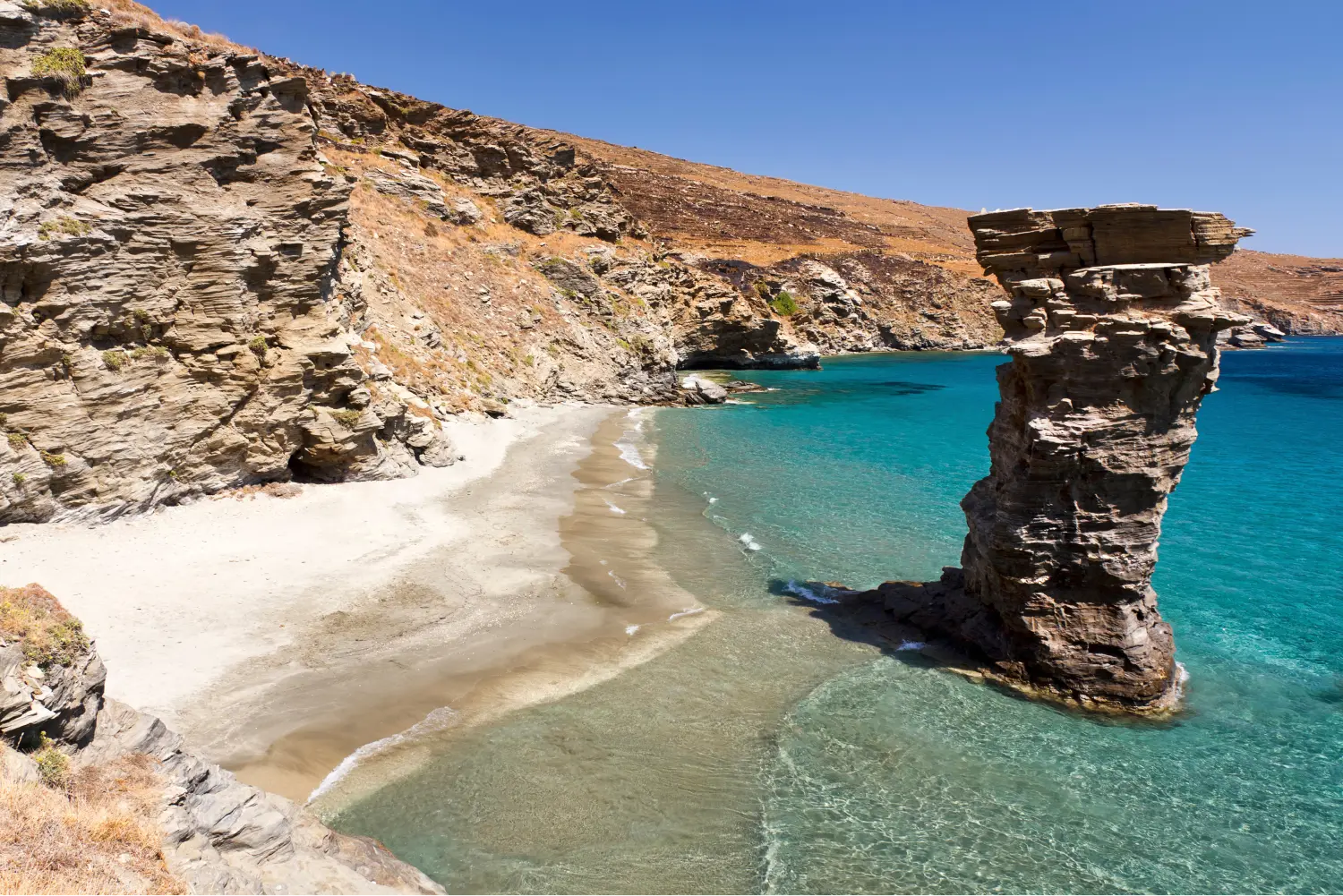 "Tis Grias to Pidima" plage de Andros