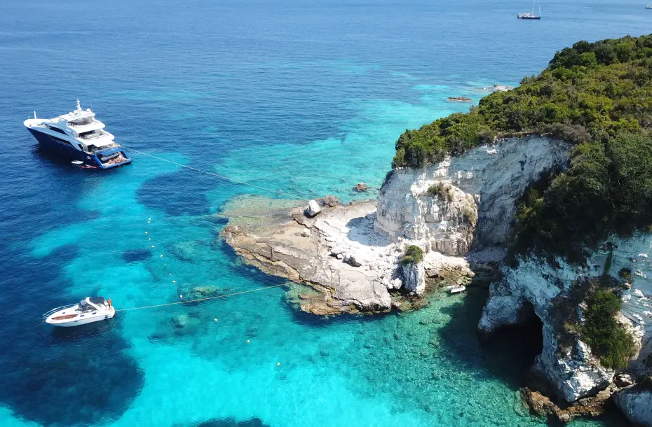 Îles Ioniennes, photo aérienne d'Antipaxos